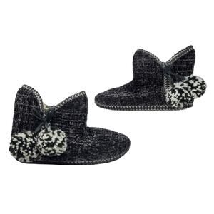 Apres Ski Cabincore Slippers Womens 7 Cozincore Hygge Pom Pom Fuzzy Soft Bootie